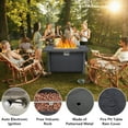 thumbnail image 5 of 44-Inch Outdoor Gas Fire Pit Table, 50,000 BTU Rectangular Propane Fire Table with Protective Cover and Rain Shield - CSA Certified, Black Finish, 5 of 9