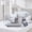 White, variant on LammaLoe Queen Size Comforter Set 9 Piece Reversible Comforter Set Queen Bed in a Bag Queen All Season, Queen Bed In A Bag With 2 Memory Foam Pillows 