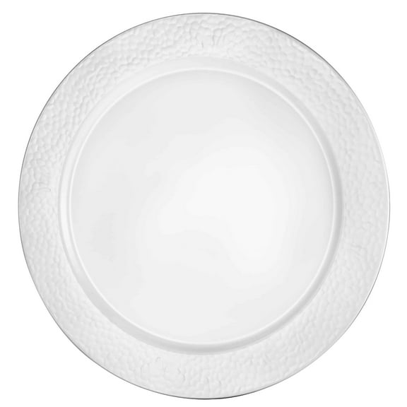 EcoQuality 13.5" Pearl Round Tray Serveware – Disposable, Durable, and Elegant, Disposable Party Plates for Birthdays, BBQs, Picnics & Events (2)