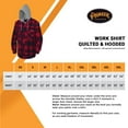 thumbnail image 6 of Pioneer V3080397-3XL Quilted Hooded Polar Fleece Shirt, Red-Black Plaid, 3XL, 6 of 8