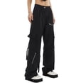 thumbnail image 1 of Women Cargo Pant Low Waist Pockets Trousers Spring Casual Loose Sprot Pants, 1 of 6