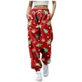 thumbnail image 1 of WEAIXIMIUNG Black Pants Womens Plus Size Lady's Cartoon Printed Casual Pants, 1 of 4