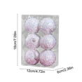 thumbnail image 3 of Christmas Balls, 6pcs Red Glitter Foam Ornaments Set Lightweight Hanging Decorations for Christmas Tree Holiday Party Home Decor 2025, 3 of 6