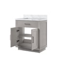 thumbnail image 3 of Abbey 30 in W x 22 in D White Oak Single Bath Vanity and Carrara Marble Top, 3 of 6