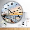 thumbnail image 2 of Designart Oversized Multicolor Analog Round Coastal Modern Nautical Wall Clocks, CLM25513-C23, 2 of 3