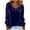 Dark Blue, variant on Vintage Velvet Tops for Women Casual Glitter Sequins Long Sleeve Stylish Shirt Cowl Neck Drape Ruched Front Dressy Blouse