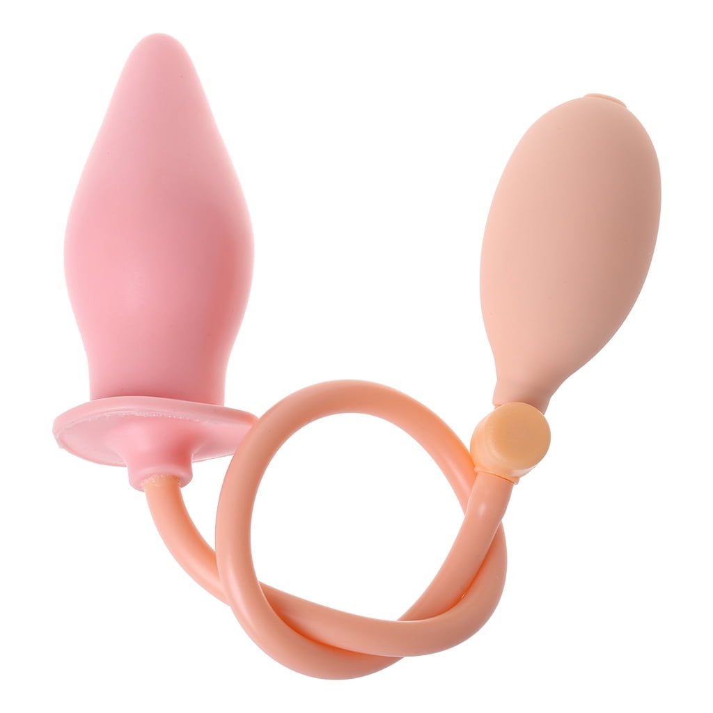 Inflatable Dildo Stretcher Butt Plug Pump Expandable Massager Sex Toy for Women