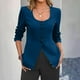 thumbnail image 2 of Sudadera con capucha de viaje,Chaqueta tipo cárdigan con cuello en U para mujer, chaqueta de manga larga con botones, top de punto informal para usar en casa, sopatenor, 2 of 9