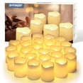 thumbnail image 1 of Velas votivas sin llama SHYMERY, paquete de 24, más de 200 horas, color blanco cálido, 1 of 9