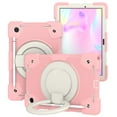 thumbnail image 2 of ELEHOLD Military Grade Shockproof Case for Samsung Galaxy Tab A9, Heavy Duty Protection Ring Stand Cover, Adjustable Angel, Detachable Shoulder Strap, Pencil Holder, Pink, 2 of 11