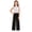 Silver, variant on Kids Girls Metallic Jazz Dance Jumpsuit Mesh Wide-Leg Bodysuit Ballroom Rumba Tango Chacha Dancewear Gold 14