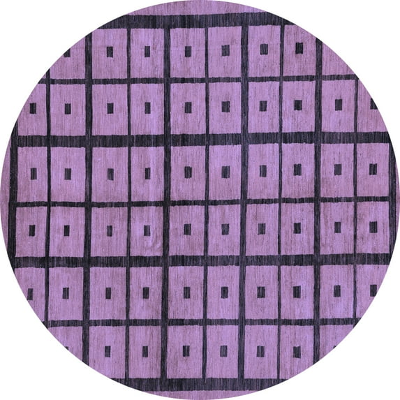 Ahgly Company Indoor Round Abstract Blue Modern Area Rugs, 3' Round