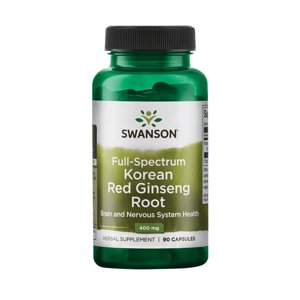 Swanson Korean Red Ginseng Root Capsules, 400 mg