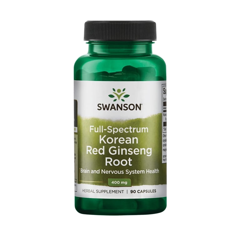 Swanson Korean Red Ginseng Root Capsules, 400 mg photo 1