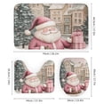 thumbnail image 3 of Pink Santa Claus Shower Curtain Sets 4 Piece Shower Curtain And Rugs Shower Curtain Set Santa Claus with Xmas Gift Waterproof Personality Pattern Bath Curtain for Bathroom Decor, 3 of 8