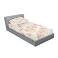 thumbnail image 2 of Ambesonne Floral Fitted Sheet & Pillow Sham Set, Orchid in Soft Colors, Twin, Multicolor, 2 of 2