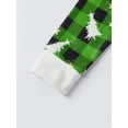 thumbnail image 5 of Family Christmas Matching Pajamas Set Long Sleeve Tops with Plaid Pants, 5 of 10