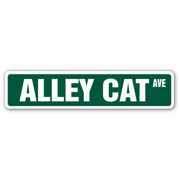 SignMission SS-ALLEY CAT 18 in. Alley Cat Street Sign - Cat Breed Feline Kitty Kitten