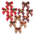 thumbnail image 1 of POINTERTECK 6Pcs Christmas Butterfly Bow Iron Bell Hanging Ornament Flower Home Decoration, 1 of 9
