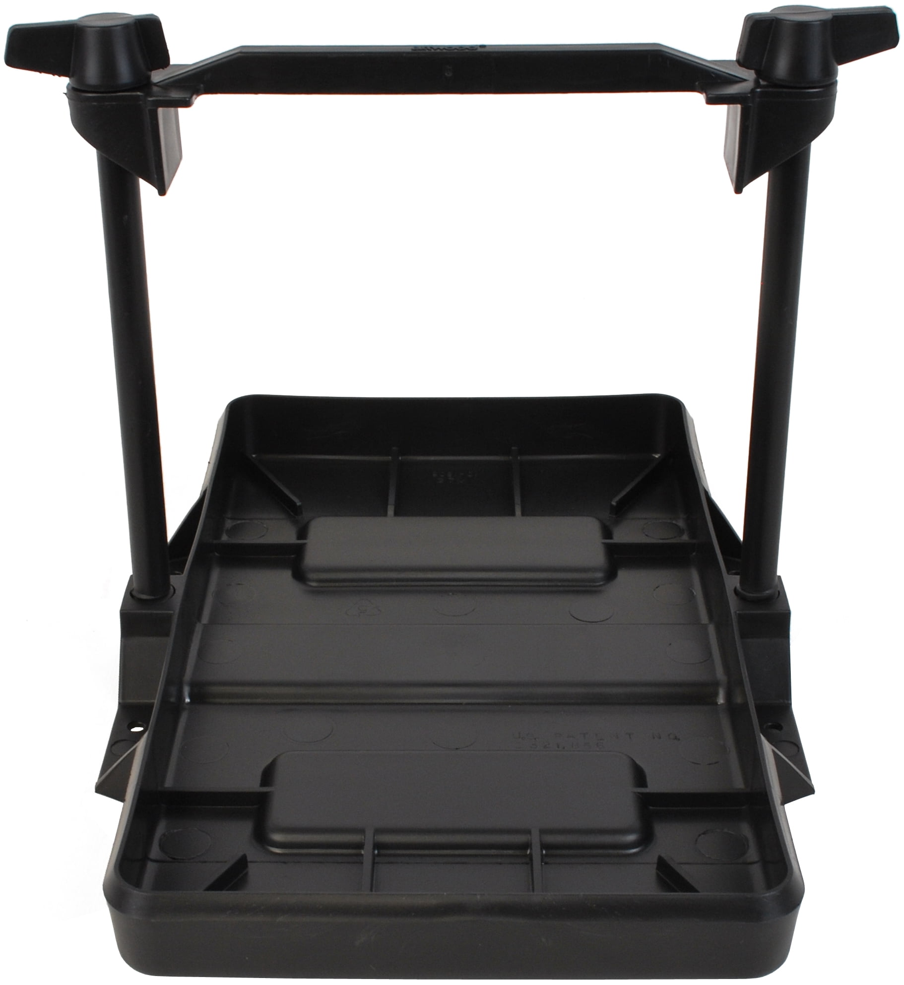 Attwood USCG-Approved 27 Series Adjustable Hold-Down Marine Boat Battery Tray, Black