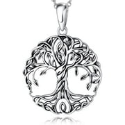 Agvana Sterling Silver Tree of Life Necklace for Women Dainty Family Tree Pendant Birthday Anniversary Jewelry for Teen Girls Mom Wife Mother's Day Gifts