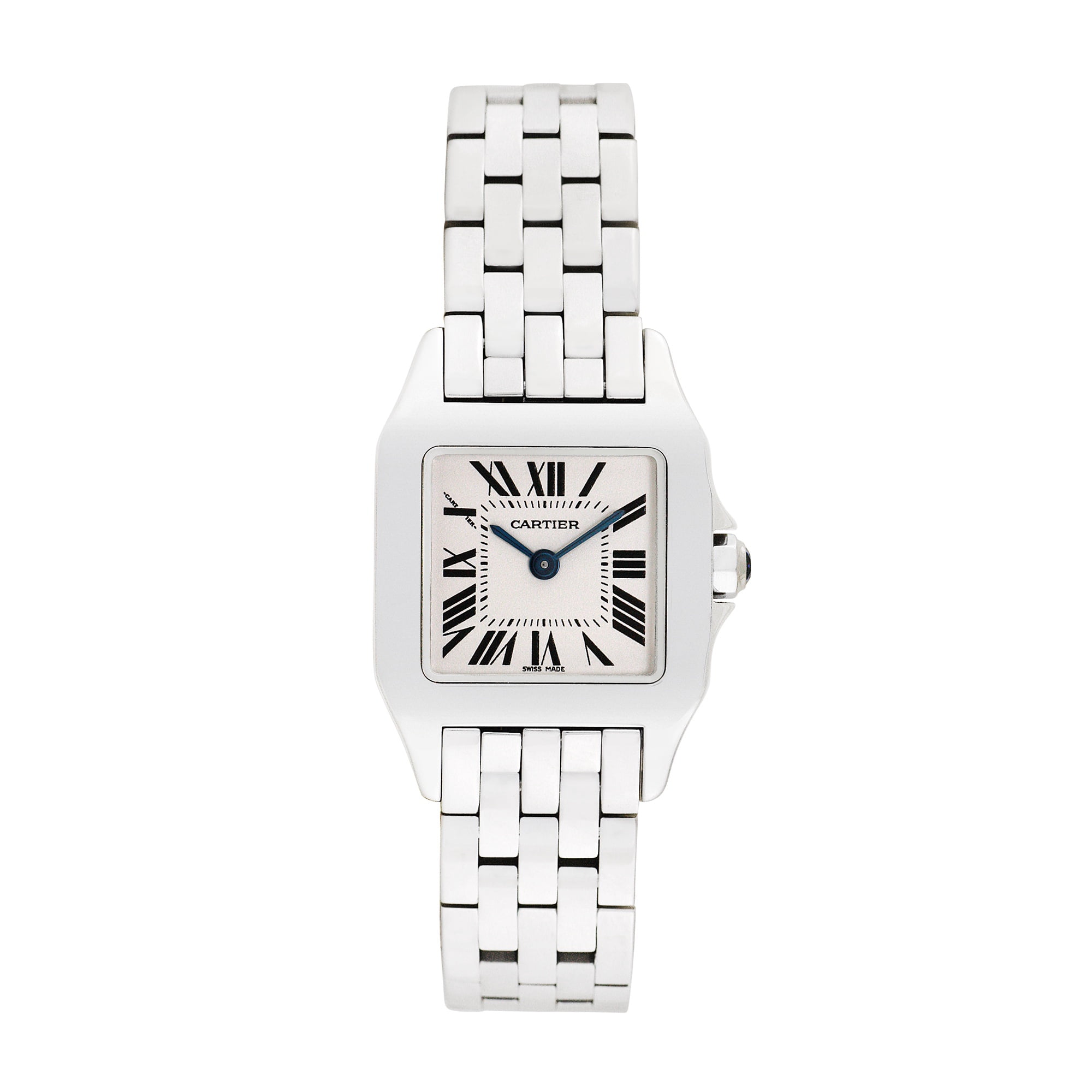 Pre-Owned Cartier Women's Santos Demoiselle 20mm Stainless Steel Wristwatch