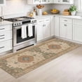 thumbnail image 2 of Washable Kitchen Runner Rug 2x6 ft Non-Slip Low-Profile Soft Vintage Distressed Medallion Oriental Design for Kitchen, Entryway, Hallway, Laundry, Bedroom, 2 of 6