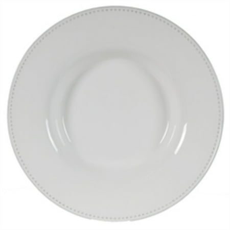 

Enticing Round Decorative Porcelain Plate White- Saltoro Sherpi