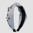 thumbnail image 5 of Bandas Laklulu para mujeres, bandas para mujeres, bandas para mujeres, banda ancha anudada, banda para el cabello superior adornada con joyas, elegante banda para el cabello para damas, 5 of 5
