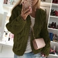 thumbnail image 2 of Vedolay Women Long Cardigan Long Sleeve Knit Open Front Fall Sweater Outwear Green,S, 2 of 5