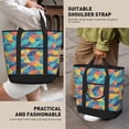 thumbnail image 6 of Insulated Cooler Bag, Colorful Fish 1 Large Freezer Cooler Tote Bags Insulated for Food, Insulated Grocery Shopping Bags with Zippered Top for Travel School Picnic, 6 of 8