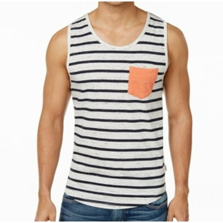 Univibe NEW Black Striped Mens Size XL Sleeveless Contrast Pocket Tank