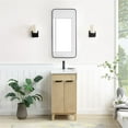 thumbnail image 2 of Palos 18" Single Bath Vanity in Spruce Natural Brown with White Basin & Mirror, 2 of 12