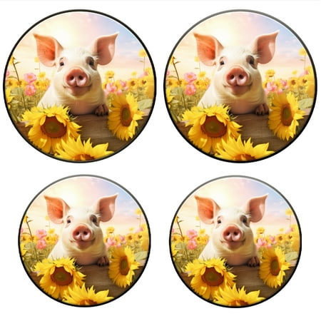 

Bahomeck Electric Stove Burner Covers Set Of 4 Cute Pig In A Sunflower Field Metal Gas Stove Burner Covers Protecting Gas Stoves 8 Inch And 10 Inch