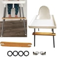 thumbnail image 3 of TLBB Reposapiés para Silla Alta, Pedal para Silla Alta para bebé de bambú Natural con Altura Ajustable, Adecuado para reposapiés para Silla Alta IKEA Antilop, 3 of 5