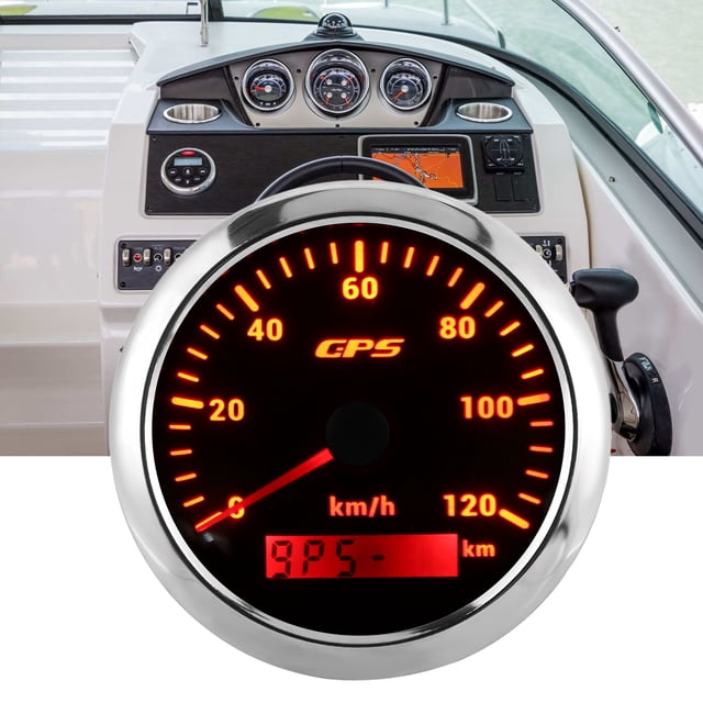 GPS Speedometer, Speedometer Odometer for Boat for Yacht for Car White,Black