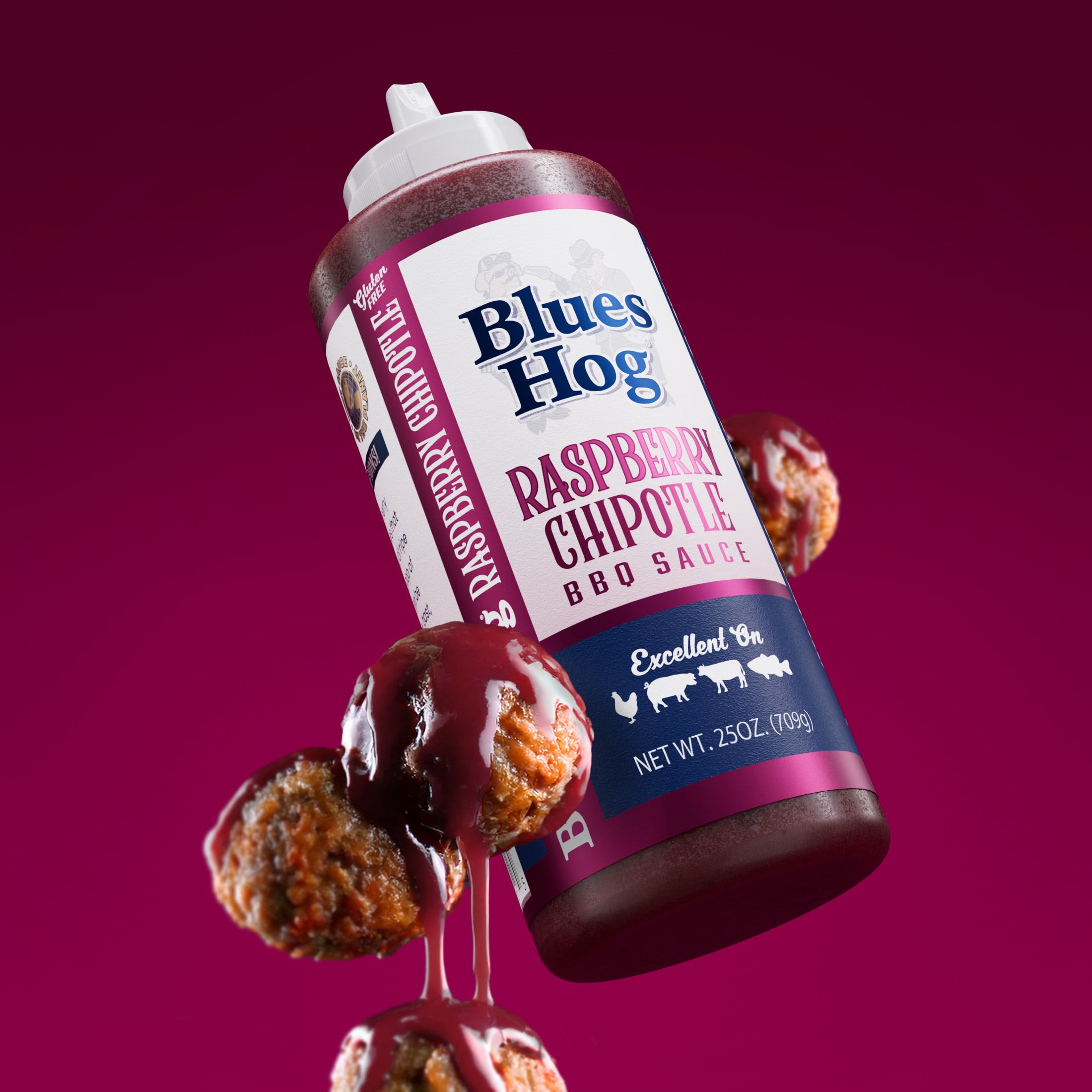 Blues Hog Raspberry Chipotle BBQ Sauce, Gluten-Free,  25 oz