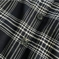 thumbnail image 3 of Femmes Automne Taille Haute Wild Rétro Laine Sac Jupe Hip Plaid Bouton Imprimé Mi-Longueur une-Ligne Robe, 3 of 9