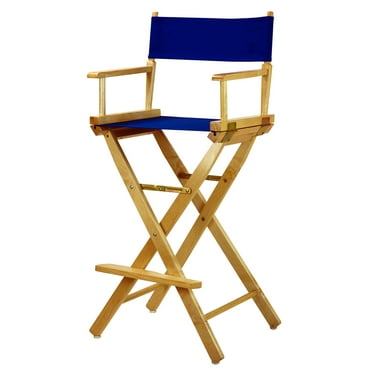 "30" Director's Chair Natural Frame-Royal Blue Canvas"
