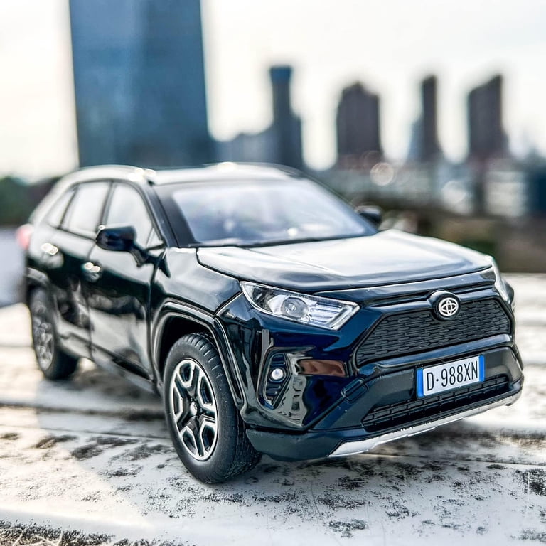 BDTCTK, Model Car 1/32 RAV4 Alloy Diecast, Light and Sound, Black