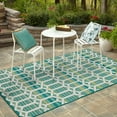 thumbnail image 3 of Mohawk Home Clemente Geo Outdoor Area Rug, Teal, 8' x 10', 3 of 9