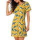thumbnail image 2 of Disketp Shark Print para Camisón Corto de Manga Corta para Mujeres, Camisón Cómodo con Escote Redondo, Bonito y Confortable, 2 of 6
