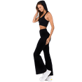 thumbnail image 2 of Women's High Rise Flare Yoga Activewear Pants - Black, S, 2 of 5