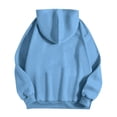 thumbnail image 4 of Hoodies for Women Casual Solid Color Pocket Zipper Hoodie Ladies Turtleneck Tops Hole Shirt Sweatpants And Sweatshirts Ladies Sweats Cute Crop Hoodie Hoodies Women Lightweight Apparel Size Sky Blue M, 4 of 4