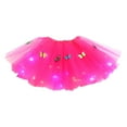 thumbnail image 3 of YUEJUIR Tutu for Women Adults Adult Tutu Nepotism Light Glowing Sequin Skirt Fluffy Skirt Butterfly Light Skirt Tutu Skirt Pink Tutu Rainbow Skirt (Hot Pink,one Size), 3 of 4