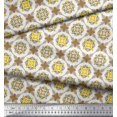 thumbnail image 2 of Soimoi Viscose Chiffon Fabric Geometric & Flower Artistic Decor Fabric Printed Yard 42 Inch Wide, 2 of 3