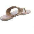 thumbnail image 5 of Pierre Dumas Women's Azaria-7 Vegan Leather Perforated Accents Flip-Flops Flats Sandals, 5 of 7