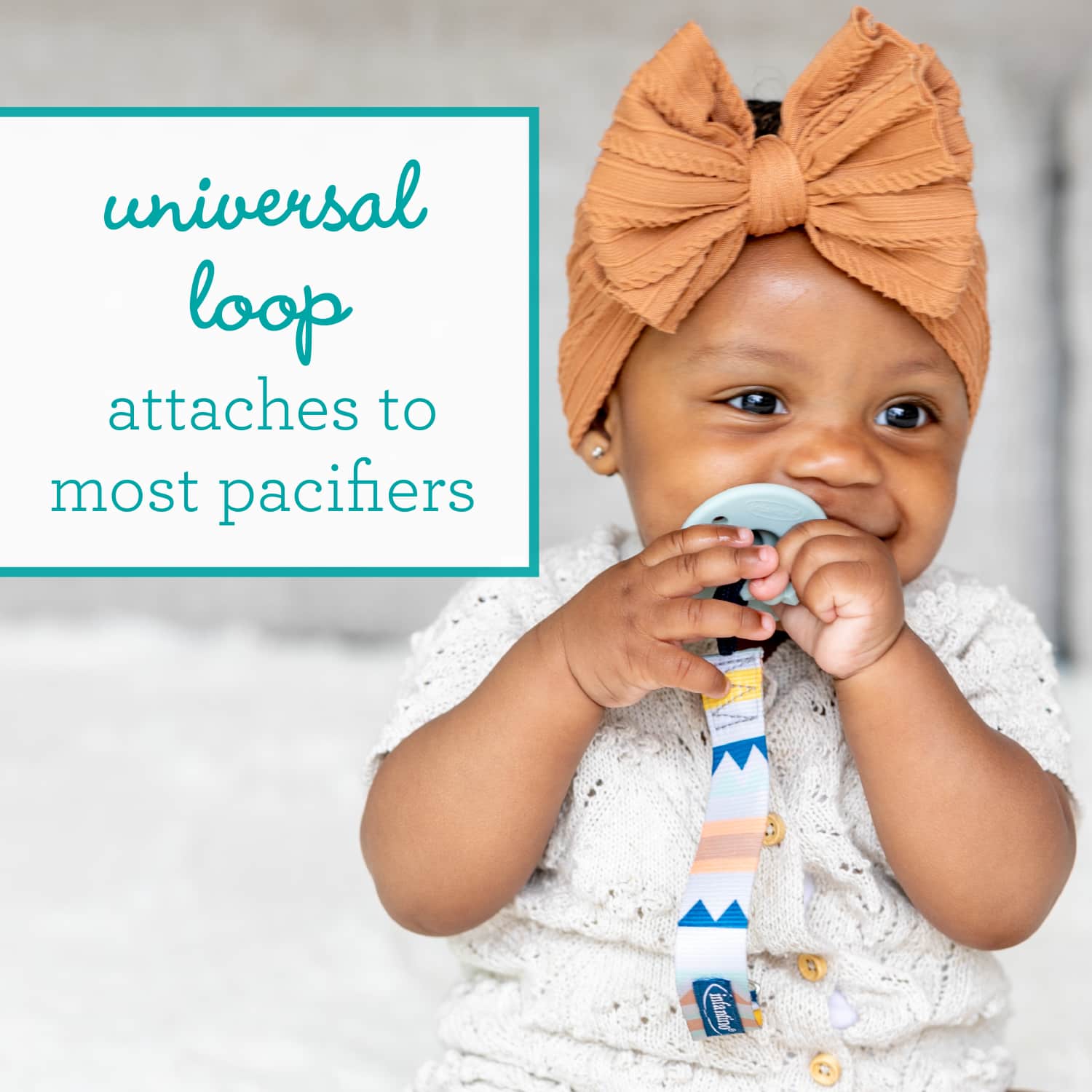 BooginHead PaciGrip by Infantino, Universal Pacifier Clips, Infant & Toddler, Unisex, Multicolor, 2-Pack