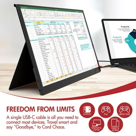 Viotek - LinQ  P16C 16-Inch Portable Monitor (HDMI, USB-C)