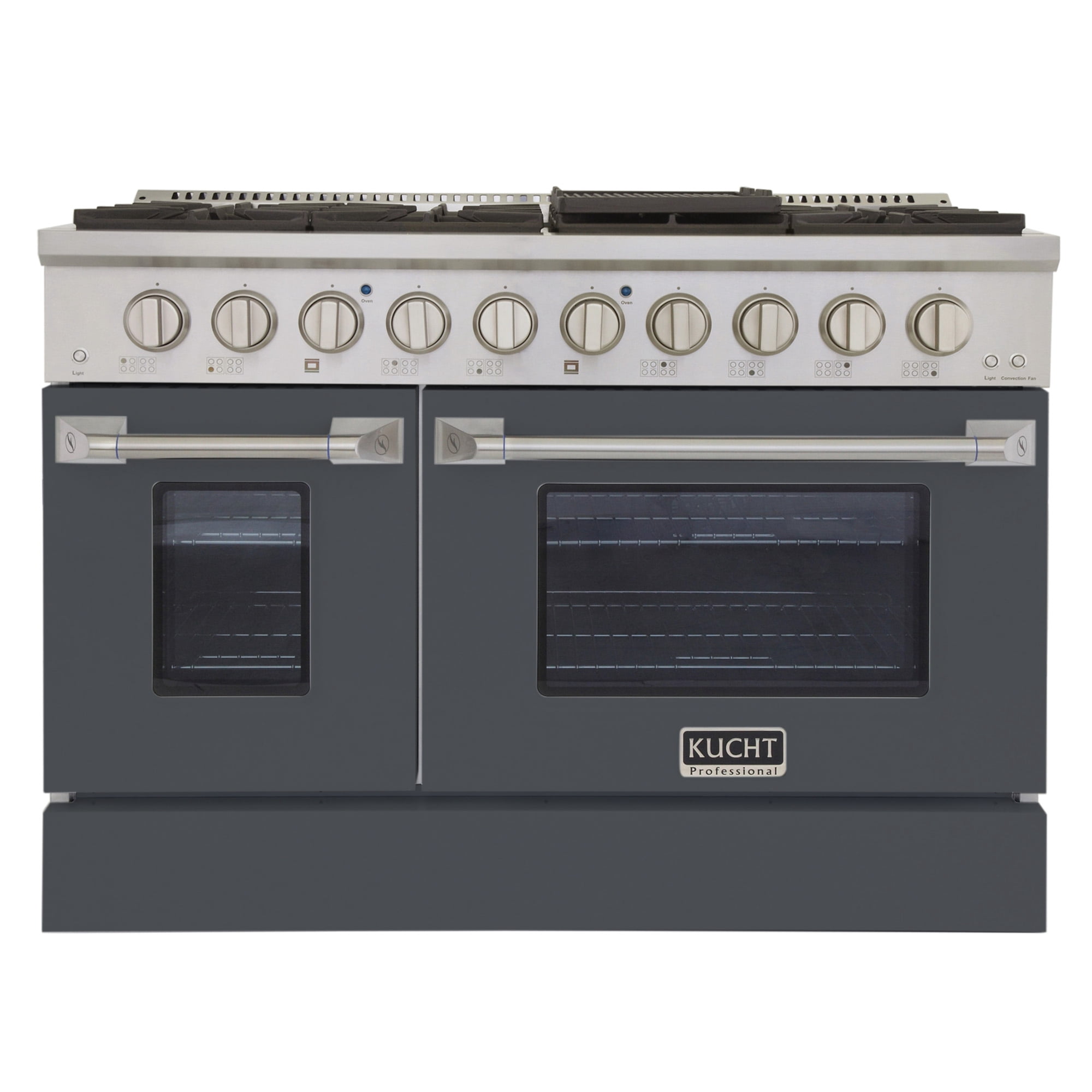 48 in. 6.7 cu. ft. Natural Gas Range with Convection Oven in Cement Gray